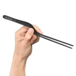 Pinzas anguladas, c/puntas finas, 7.8”/19.8cm, color negro, CU154BK