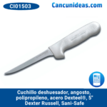 Cuchillo deshuesador, angosto, polipropileno, acero Dexteel®, 5", Dexter Russell, Sani-Safe, CI01503 / S135N-PCP