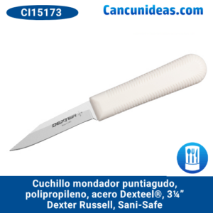 Cuchillo mondador, puntiagudo, polipropileno, acero Dexteel®, 3¼", Dexter Russell, Sani-Safe, CI15173 / S107PCP