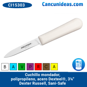 Cuchillo mondador, polipropileno, acero Dexteel®, 3¼", Dexter Russell, Sani-Safe, CI15303 / S104PCP