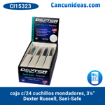 Cuchillos mondadores, caja c/24, polipropileno, acero Dexteel®, 3¼", Dexter Russell, Sani-Safe, CI15323 / S104-24