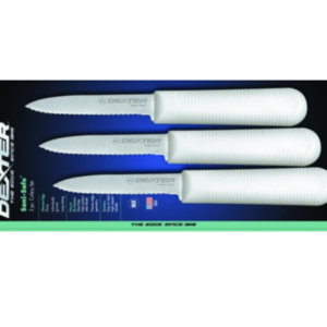 Cuchillos mondadores, paquete c/3, aserrados, polipropileno, acero Dexteel®3¼", Dexter Russell, Sani-Safe, CI15453 / S104SC-3PCP