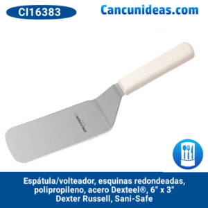 Espátula/volteador, esquinas redondeadas, polipropileno, acero Dexteel®, 6" x 3", Dexter Russell, Sani-Safe, CI16383 / S286-6RC