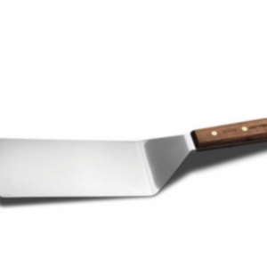 Espátula/volteador, cuadrada, mango madera, acero Dexteel®, 8" x 4", Dexter Russell, Traditional, CI16420 / S8699