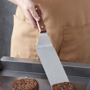 Espátula/volteador, cuadrada, balanceada, p/hamburguesas, mango madera, acero Dexteel®, 8″ x 3″, Dexter Russell, Traditional, CI19710 / S8698SQ-PCP