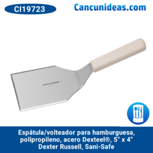Espátula/volteador p/hamburguesa, polipropileno, acero Dexteel®, 5" x 4", Dexter Russell, Sani-Safe, CI19723 / S285-4PCP