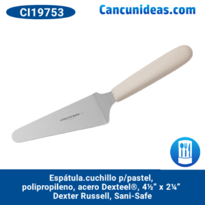 Espátula/cuchillo p/pastel, polipropileno, acero Dexteel®,  4½" x 2¼", Dexter Russell, Sani-Safe, CI19753 / S174PCP