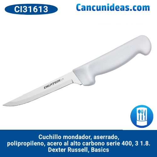 Cuchillo deshuesador, angosto, flexible, polipropileno, acero al carbono, Serie 400, 5", Dexter Russell, Basics, CI31613 / P94817