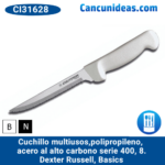 Cuchillo multiusos, aserrado, polipropileno, acero al carbono, Serie 400, 8", Dexter Russell, Basics, CI31628 / P94848