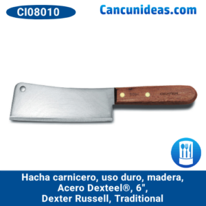 Hacha carnicero, uso duro, madera, acero Dexteel®, 6", Dexter Russell, Traditional, CI08010 / 5096