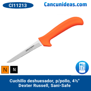 Cuchillo deshuesador, p/pollo, polipropileno, acero Dexteel®, 4.5", Dexter Russell, Sani-Safe, CI11213 / EP154HG