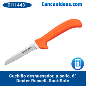 Cuchillo deshuesador, p/pollo, polipropileno, acero Dexteel®, 6", Dexter Russell, Sani-Safe, CI11443 / EP154-4¼CPT