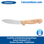 Cuchillo p/deshollar/despellejar, acero Dexteel®, 6", Dexter Russell, Traditional, CI06325 / 41842-6