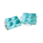 Molde no flexible p/4 esferas de hielo, 2"/5cm, Cocktail Kingdom, C1133