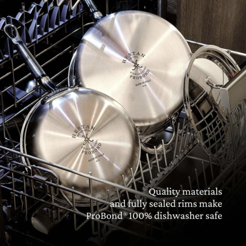 Sartén salteadora, recta, c/tapa y mango extra, Hestan, Probond, CS499 (2 versiones) - Image 5