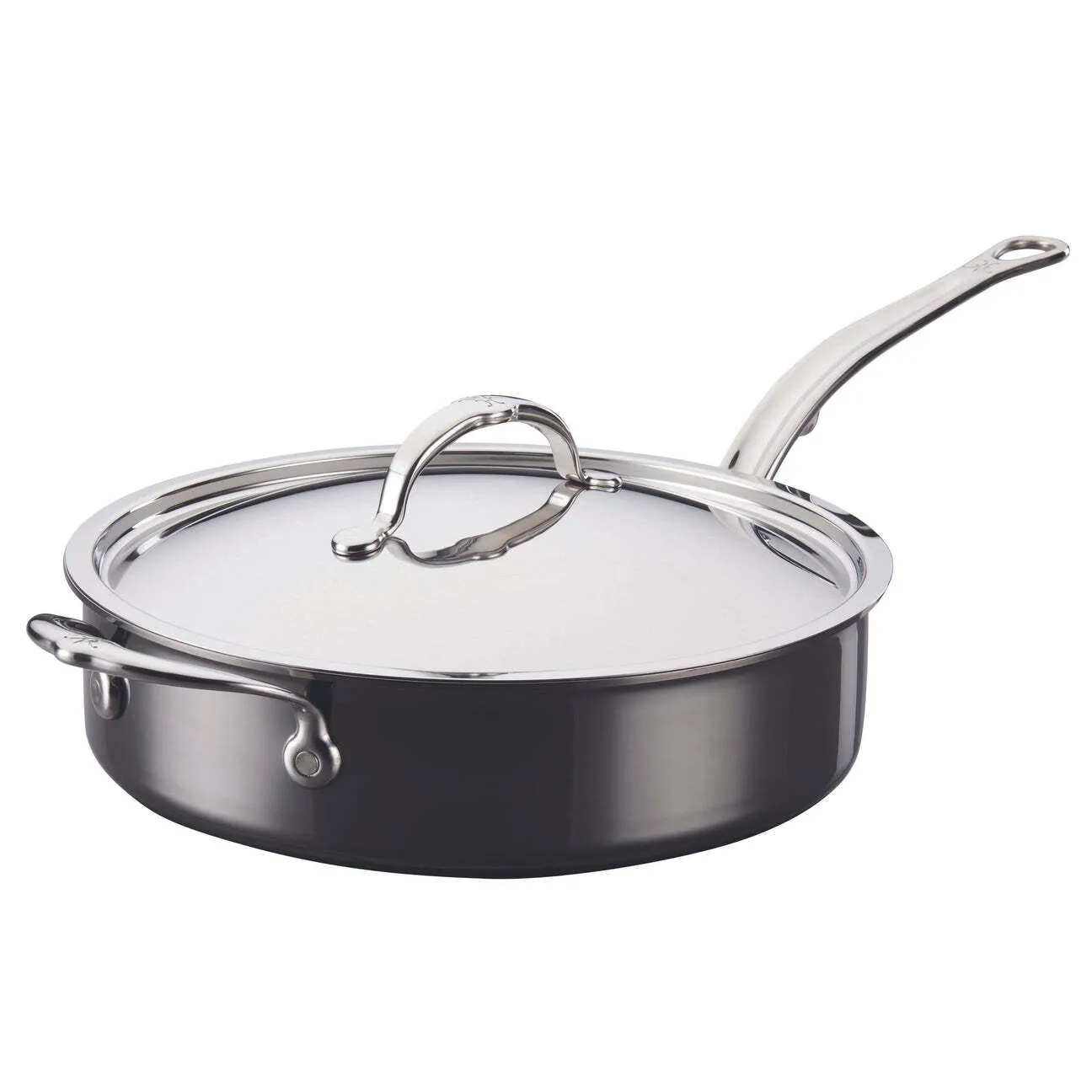 Sartén salteadora recta, c/tapa y mango extra, Hestan, Nanobond, CS495 (2 versiones)