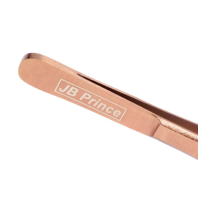 Pinzas rectas, 10”/25.4 cm, color rosa dorado, JB Prince, CU155RG - Image 3