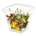 Plato geométrico, transparente, 2 oz, Comatec, Kova, CR5422