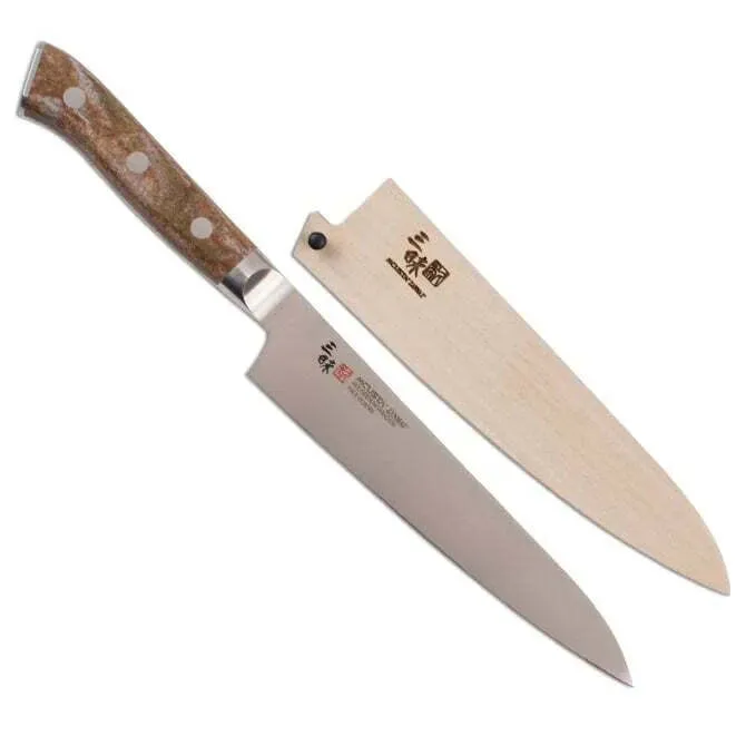 Cuchillo petty/multiusos, c/funda saya, acero molibdeno 8A, mango Corian DuPont, 6”/15cm, Mcusta, Zanmai Pro SE, CZ305