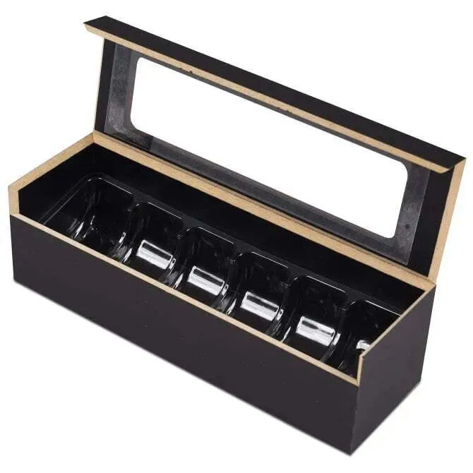 Caja de madera p/macarrones c/separador de 6 piezas, Solia, CRB178 - Image 3